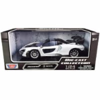 Motormax 79355w McLaren Senna White & Black 1 by 24 Diecast Model Car