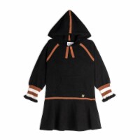 Hooded Knitted Dress With Stripes