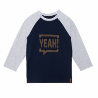 Long Sleeve Raglan Jersey Top With Yeah! Print