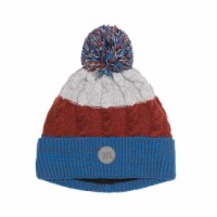 Colorblock Knit Hat Grey, Red And Blue