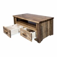 Montana Woodworks Homestead 2 Drawers Entertainment Center in Brown Lacquered