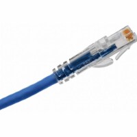 Hubbell Premise Wiring Patch Cord,Cat 6A,Clear Boot,Blue,10 ft.  HC6AB10