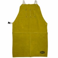 Leather apron, anodized snaps and rivets, Kevlar sewn,  chest pockets, cott