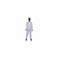 West Chester Protective Gear Collared Coverall,Elastic,White,XL,PK25 3502/XL