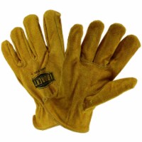 Select split cowhide drivers gloves in bourbon colored leather.