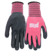 Mud Nitrile Dot Gloves - Palm Watermelon Perspective: Main
