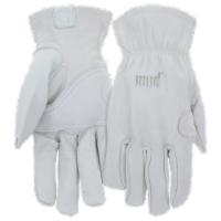 Mud Goatskin Leather Driver Gloves - White Perspective: Main
