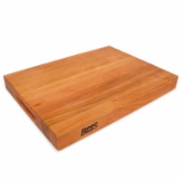 John Boos Reversible 20  Butcher Cutting Board Block With Handles, Cherry Wood