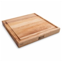 John Boos Square Maple Wood Cutting Board with Juice Groove, 15 x 15 x 1.5