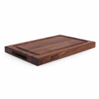 John Boos Reversible 18 Barbecue Carving Cutting Board w/ Juice Groove, Walnut