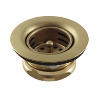 Kingston Brass K461BBB Tacoma Stainless Steel Bar Sink Duo Basket Strainer, Brushed Brass