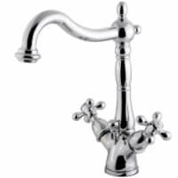 KS1431AX Two-Handle Bathroom Faucet with Brass Pop-Up and Cover Plate, Polished Chrome
