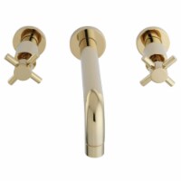 Kingston Brass KS8122DX Concord 2-Handle Wall Mount Bathroom Faucet, Polished Brass