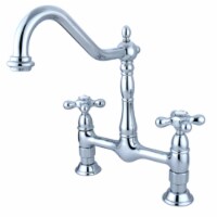 Kingston Brass KS1171AX Double Handle 8 in. Center Bridge Kitchen Faucet