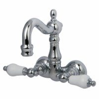 Kingston Brass CC1076T1 Vintage 3-3/8-Inch Wall Mount Tub Faucet, Polished Chrome