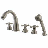 Kingston Brass KS23685AX Roman Tub Faucet 5 Pieces with Hand Shower, Brushed Nickel