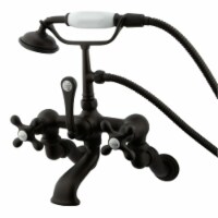 CC463T5 Vintage Wall Mount Clawfoot Tub Faucet with Hand Shower, Oil Rubbed Bronze