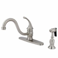 Kingston Brass KB3578GLBS Single Handle 8 in. Kitchen Faucet with Brass Sprayer