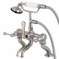 Kingston Brass CC409T8BL Clawfoot Tub Faucet with Hand Shower, Brushed Nickel