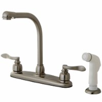 Kingston Brass KB8758NFL 8 in. NuWave French Centerset High Arch Kitchen Faucet with Side Spr