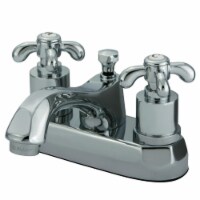 Kingston Brass KS4261TX 4 in. French Country Centerset Lavatory Faucet metal Cross Lever Hand