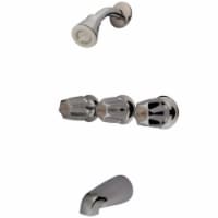 Kingston Brass KF110 Generic Three Handle 8  Center Tub & Shower Valve, Polished Chrome