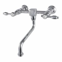 Kingston Brass KS1211TAL Tudor Wall Mount Bathroom Faucet, Polished Chrome