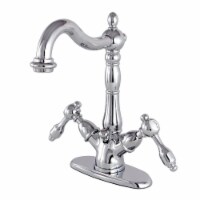KS1431TAL Tudor Two-Handle Bathroom Faucet with Brass Pop-Up and Cover Plate, Polished Chrome