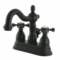 Kingston Brass KS1605BX 4 in. Heritage Centerset Lavatory Faucet with Brass Pop-Up metal Cros