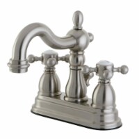 Kingston Brass KS1608BX 4 in. Heritage Centerset Lavatory Faucet with Brass Pop-Up metal Cros