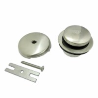 Kingston Brass DTT5302A8 Easy Touch Toe-Tap Tub Drain Kit, Brushed Nickel