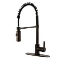 Kingston Brass LS8775CTL Gourmetier Continental Kitchen Faucet with Pull-Down Sprayer, Oil Ru