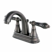 Kingston Brass KS7615PKL 4 in. Centerset Lavatory Faucet with Brass Pop-Up, Oil Rubbed Bronze