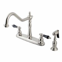 Kingston Brass KB1758PKLBS 8 in. Centerset Kitchen Faucet with Brass Sprayer, Satin Nickel