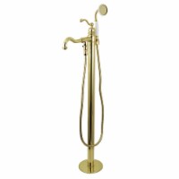 KS7132ABL English Country Freestanding Tub Faucet with Hand Shower, Polished Brass