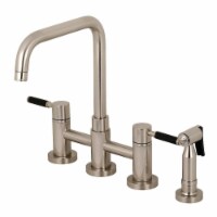 Kingston Brass KS8288DKLBS Modern Kaiser 8 in. Centerset Bridge Kitchen Faucet - Brushed Nick