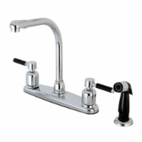 Kingston Brass FB751DKL Kaiser 8-Inch Centerset Kitchen Faucet with Sprayer, Polished Chrome