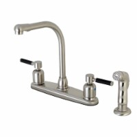 Kingston Brass FB758DKLSP Kaiser 8-Inch Centerset Kitchen Faucet with Sprayer, Brushed Nickel