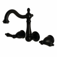 Kingston Brass KS1250AL Heritage Wall Mount Vessel Sink Faucet, Matte Black - 17.28 x 7.55 x