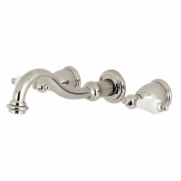 Kingston Brass KS3126PL Vintage Wall Mount Vessel Sink Faucet, Polished Nickel - 13.77 x 6.29