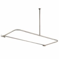Kingston Brass Cc3136 D-Shaped Shower Curtain Rod, Polished Nickel