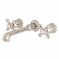 Kingston Brass KS7026AX English Country Wall Mount Roman Tub Faucet, Polished Nickel