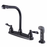 Kingston Brass FB795NFLSP 8 in. Center Gooseneck Kitchen Faucet, Oil Rubbed Bronze