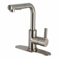 Kingston Brass LS2718CTL Continental Single-Handle Kitchen Faucet with Pull-Out Sprayer, Brus