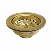 Gourmet Scape K111BPB Traditional Tacoma Kitchen Sink Basket Strainer - Polished Brass