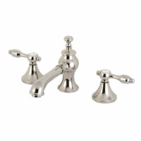 Kingston Brass KC7066TAL Tudor 8 in. Widespread Bathroom Faucet, Polished Nickel