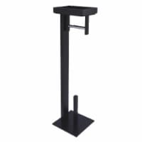 Edenscape SCC8500 Edenscape Freestanding Toilet Paper Holder with Storage Shelf, Matte Black