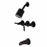Kingston Brass KBX8135DKL Kaiser Three-Handle Tub and Shower Faucet, Oil Rubbed Bronze