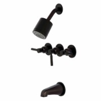 Kingston Brass KBX8135DL Concord Three-Handle Tub and Shower Faucet, Oil Rubbed Bronze