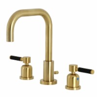 Kingston Brass FSC8933DKL Kaiser Widespread Bathroom Faucet with Brass Pop-Up, Brushed Brass